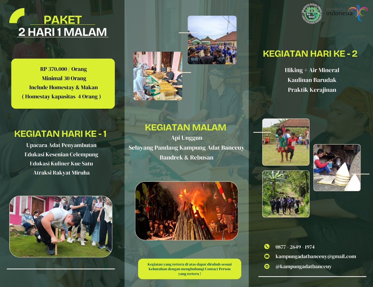 Paket 2 hari 1 malam